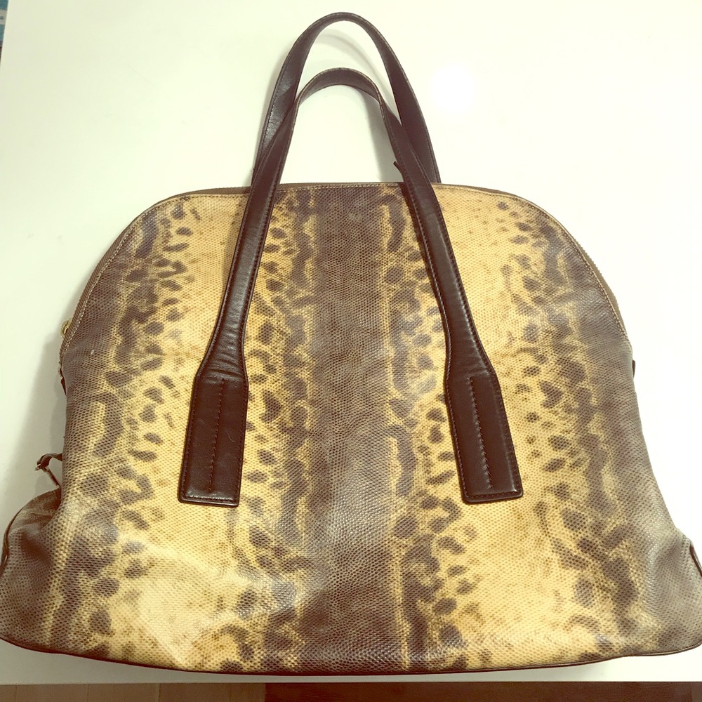 Henri Bendel leather large travel bag